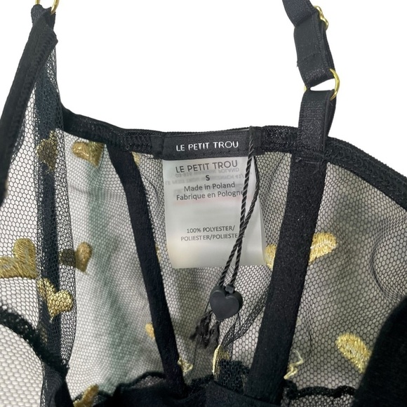 NWOT Le Petit Trou Or Ruffled Embroidered Balconette Bra - Picture 6 of 7